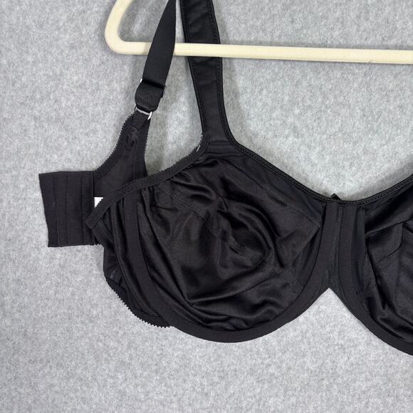 Bali 3562 Bra 42D Black Satin‎ Tracings Underwire Minimizer Full Cup Wide Strap - Picture 8 of 10
